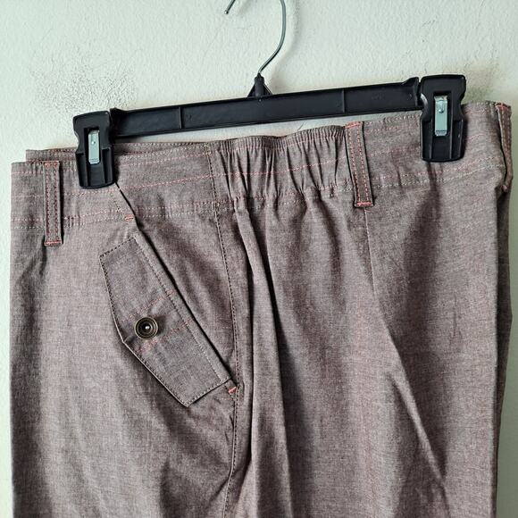 Denim & Co Womens 2 Piece Top and Capri Pants Matching Set Brown Size XL - Picture 11 of 16